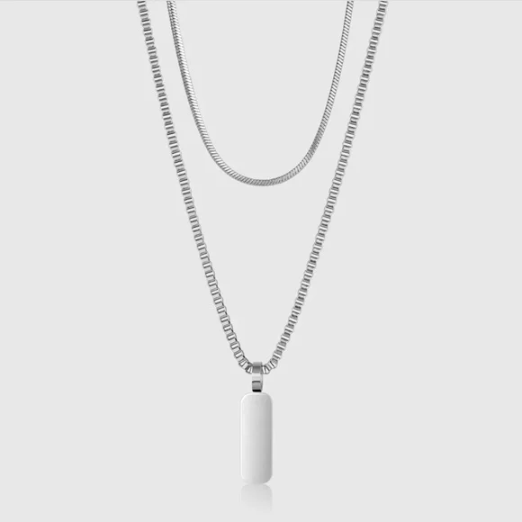 NEW Sylvian Grant minimal pendant necklace duo - Picture 3 of 9